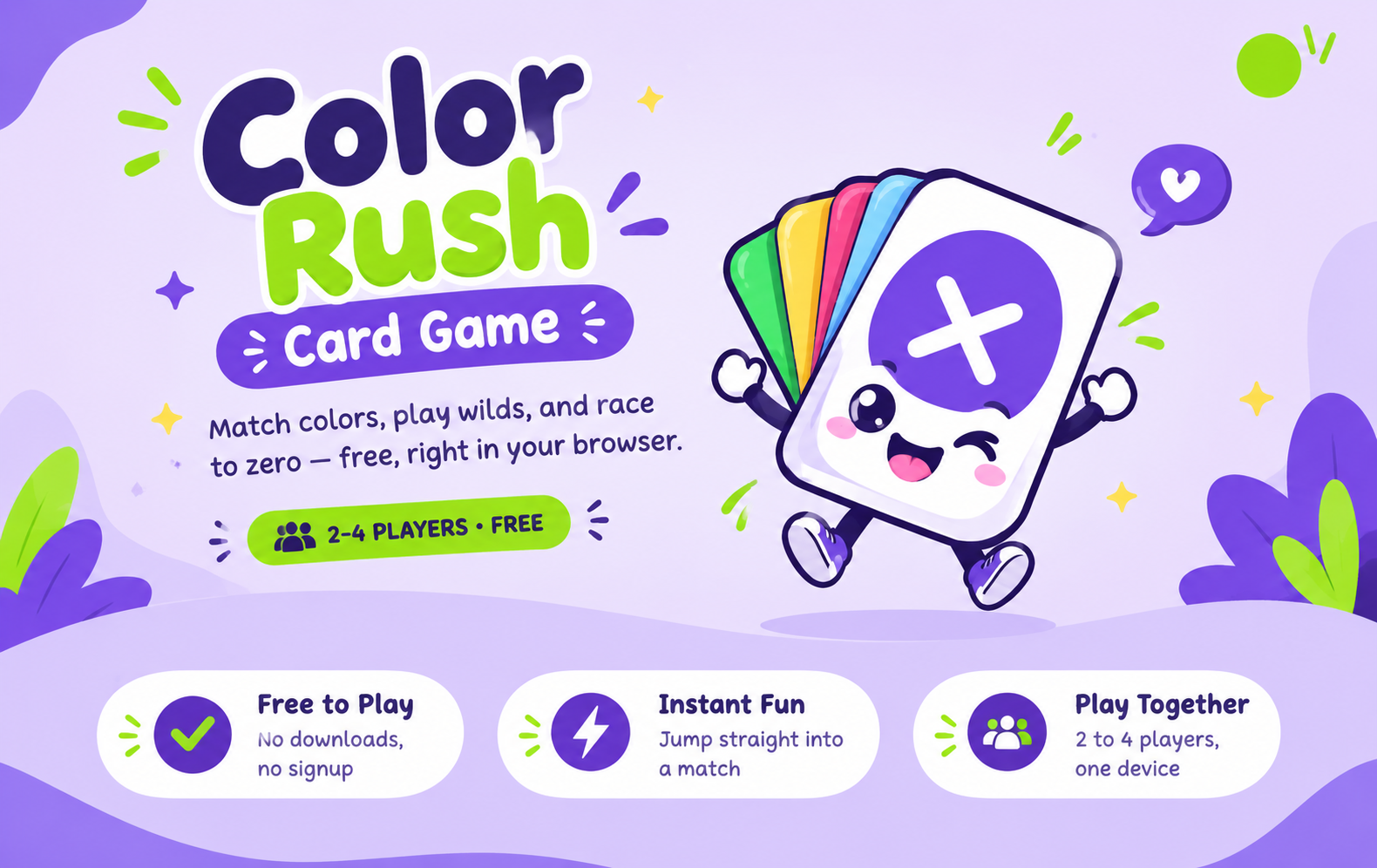 Color Rush card game — play online for free