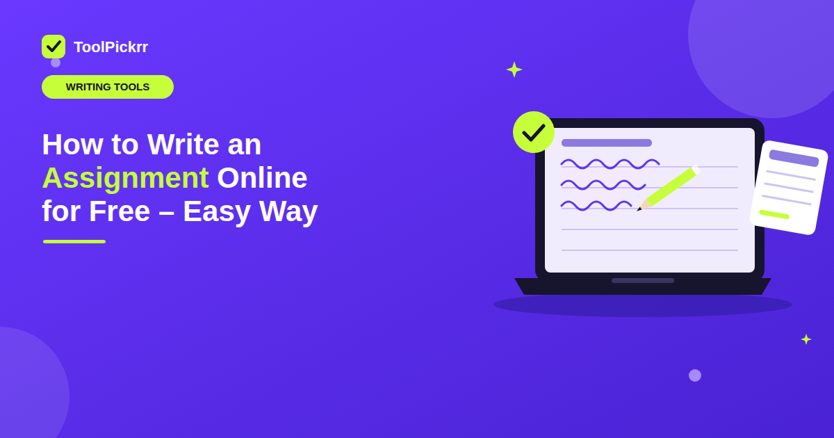 How to write assignment free online with ToolPickrr Handwriting Assignment Generator