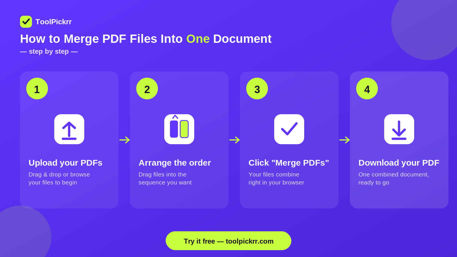How to merge PDF files into one document step by step