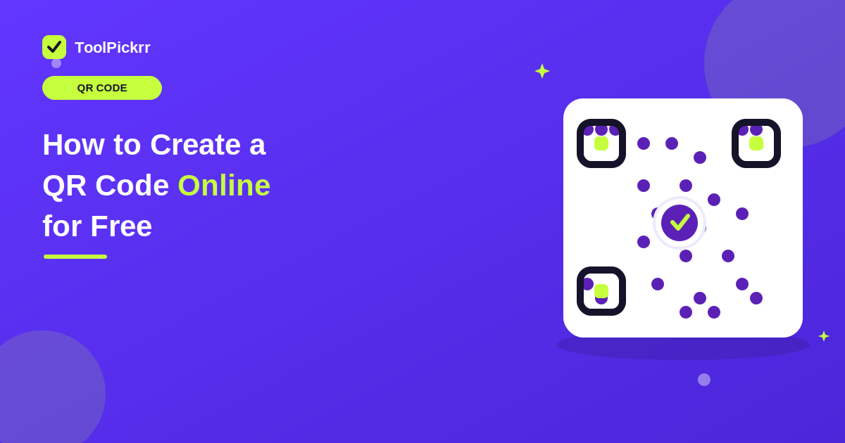How to create a QR code online for free with ToolPickrr
